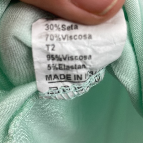 Isadora Paris Seafoam Green Sheer Top Amore Elegant Flowy Event Small Whimsical - Picture 6 of 7